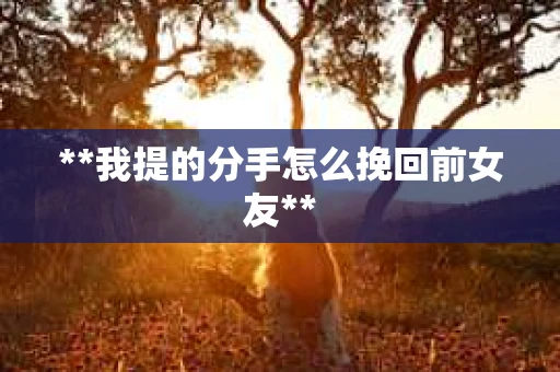**我提的分手怎么挽回前女友**