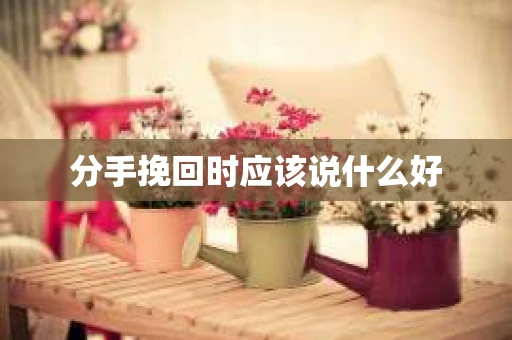 分手挽回时应该说什么好