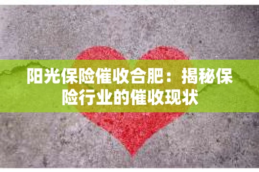 阳光保险催收合肥：揭秘保险行业的催收现状