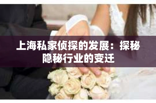 上海私家侦探的发展：探秘隐秘行业的变迁