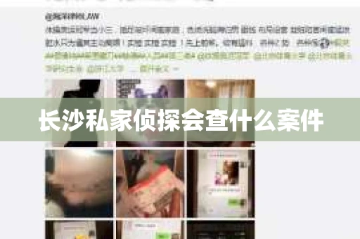 长沙私家侦探会查什么案件