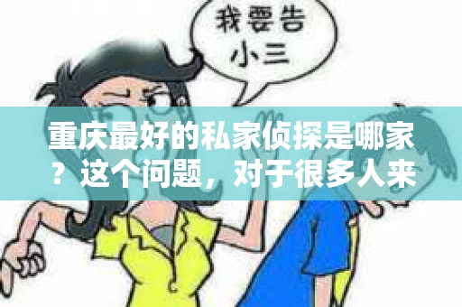 重庆最好的私家侦探是哪家？这个问题，对于很多人来说，可能是一个出于无奈的选择。在这个快节奏的社会，有些人可能因为婚姻、家庭、工作等原因，需要寻求私家侦探的帮助。那么，在重庆，哪家私家侦探是众人眼中的佼佼者呢？今天，我就来和大家聊聊这个话题。