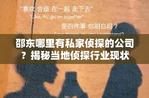 邵东哪里有私家侦探的公司？揭秘当地侦探行业现状