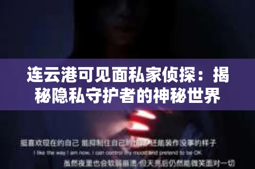 连云港可见面私家侦探：揭秘隐私守护者的神秘世界