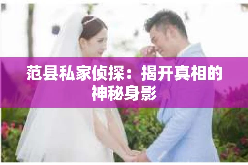 范县私家侦探：揭开真相的神秘身影